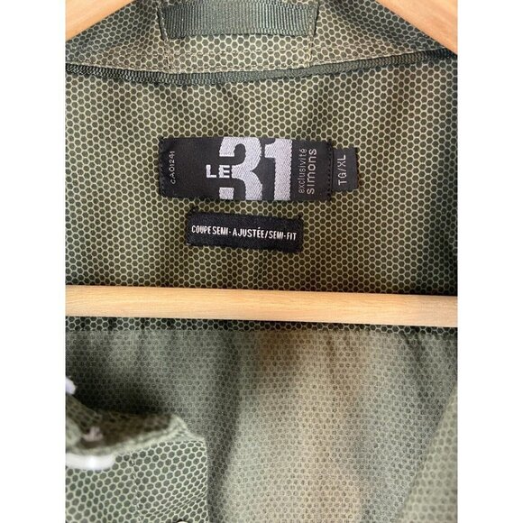 Le 31 Simons Men's Short Sleeve Green Semi-Fit Shirt Size XL - Picture 8 of 10
